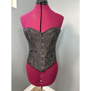 Gothic Overbust Corset with boning and laces-S/M